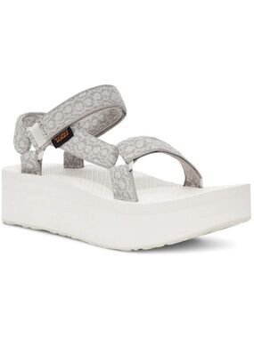 Teva Women's Light Gray and White Platform Sandal